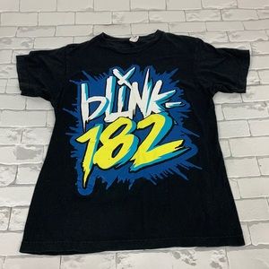 Blink 182 Graphic Band T-shirt Black Size Small Logo on front Screenprint